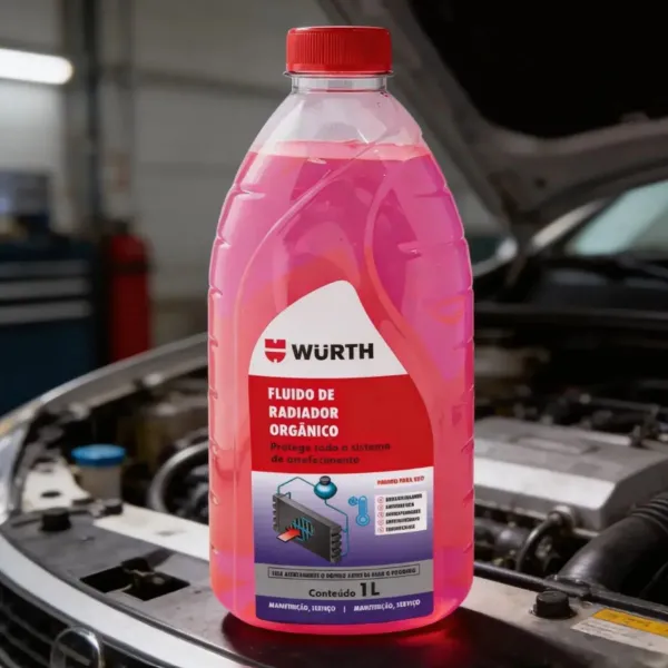 KIT 4 FLUIDO P/RADIADOR WURTH WMAX ROSA 1L