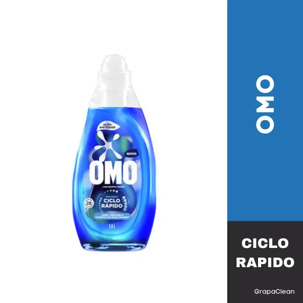 LAVA ROUPAS OMO CICLO RAPIDO ACAO ANTIODO...