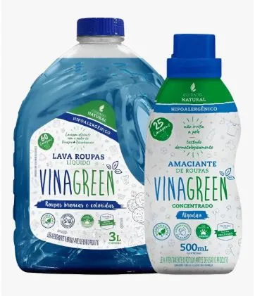 KIT 1 LAVA ROUPAS VINAGREEN TRADICIONAL  ...
