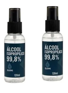 KIT 2 ALCOOL ISOPROPILICO 99,8% 120ML