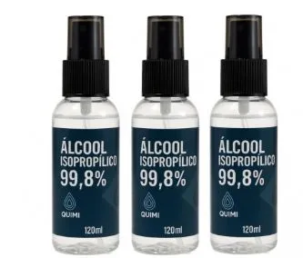 KIT 3 ALCOOL ISOPROPILICO 120ML 
