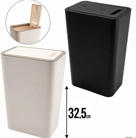 LIXEIRA PLAST.RETANG.CLINK 9L TAMPA CLICK...