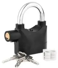 CADEADO 95MM ANTI FURTO C/ALARME HOME&MORE