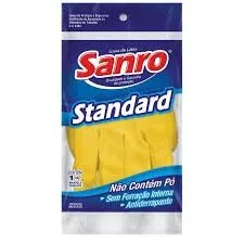 LUVA LATEX SANRO STANDARD AMA M FLOC