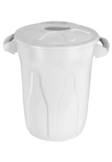 LIXEIRA PLAST.RED.60L JSN C/TAMPA BRANCO