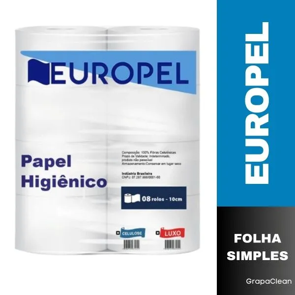 PAPEL HIG ROLAO EUROPEL LUXO FSIMPLES PCT...
