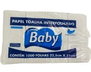 PAPEL INTERF BABY 22,5X21 2DOBRAS C/1000