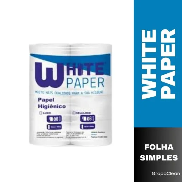 PAPEL HIG ROLAO WHITE LUXO PCT C/8x300mt