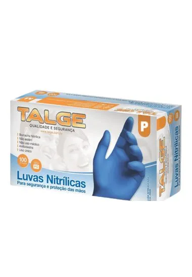 LUVA NITR AZUL S/PO P TALGE