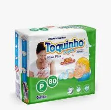 FRALDA TOQUINHO BASIC PLUS JUMBO  P C/80