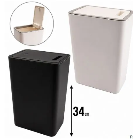 LIXEIRA PLAST.RETANG.CLINK 12,5L TAMPA CL...