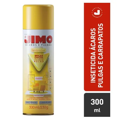 INSETICIDA ACAROS E PULGAS JIMO AEROSOL 3...