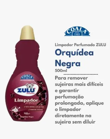 LIMPADOR ZULU PERFUMADO ORQUIDEA NEGRA 500ML
