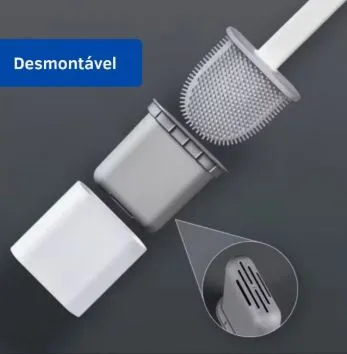 ESCOVA SANITARIA INOVA SILICONE C/SUPORTE...