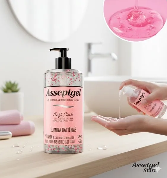 ALCOOL GEL 70 ASSEPTGEL SOFT PINK 420G