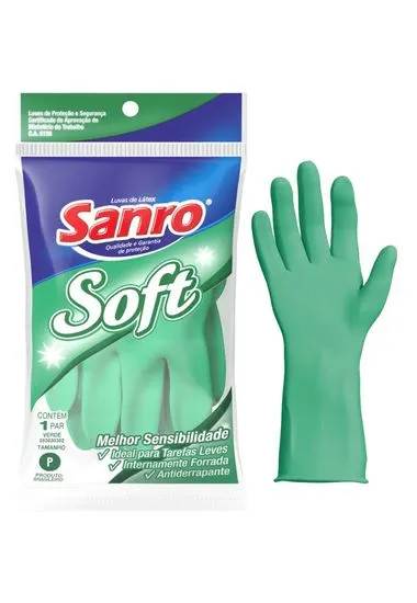 LUVA SANRO SOFT VDE P FLOC