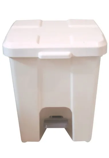 LIXEIRA PLAST.QUAD.15L JSN C/PEDAL BRANCO