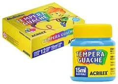 Tinta Guache Acrilex 15 ml Azul Celeste  ...