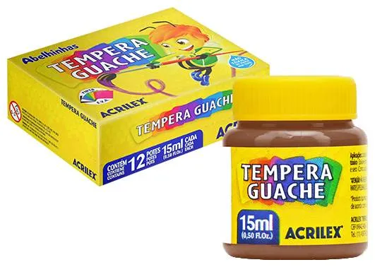 Tinta Guache Acrilex 15 ml Marrom – Caix ...