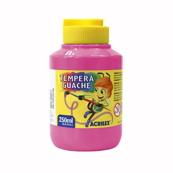 Tinta Guache 250 ml Rosa Acrilex Ref: 02 ...