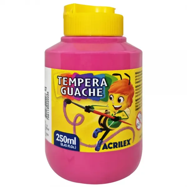 Tinta Guache 250 ml Rosa Acrilex Ref: 02 ...