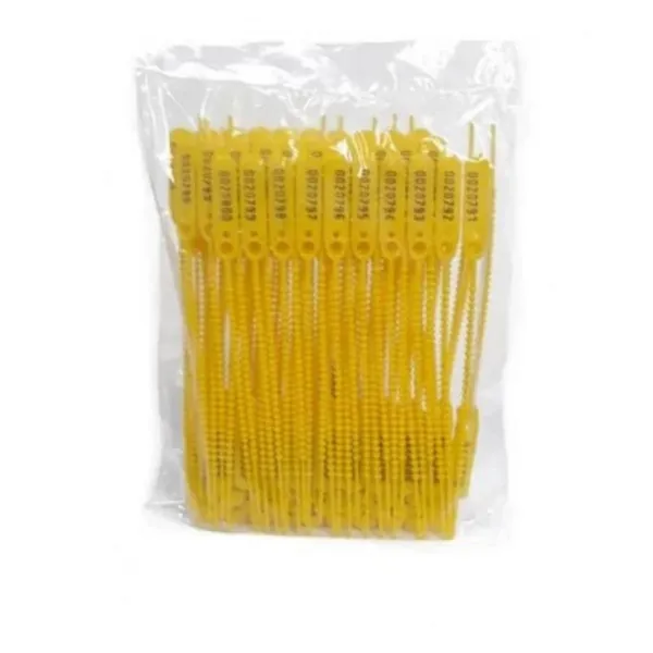 Lacre para Malote 16 cm Amarelo com 100  ...