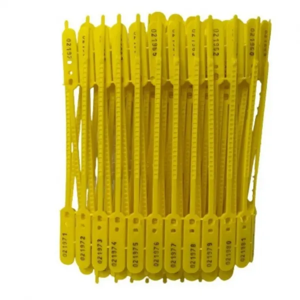 Lacre para Malote 16 cm Amarelo com 100  ...