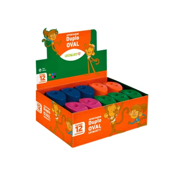 Apontador Duplo Oval com Depósito Leo&Le ...