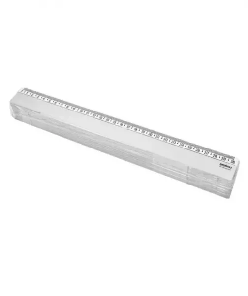 Régua 30 cm Cristal Pacote com 25 unidades