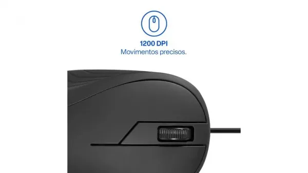 Mouse com Fio MF300 USB 1200 DPI 3 Botõe ...
