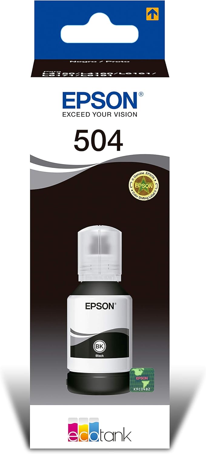 Refil de Tinta Epson T504 7.5K Preto - T5...