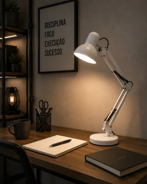 Abajur de Mesa Articulado Branco