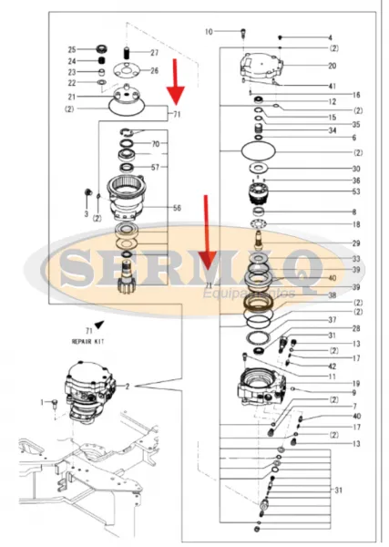 JOGO DE REPARO DO MOTOR HID
