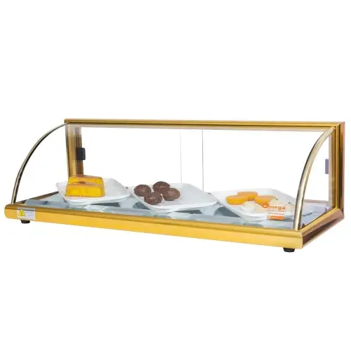 A-VF92 - Vitrine fria Alfa 92cm Dourada c...