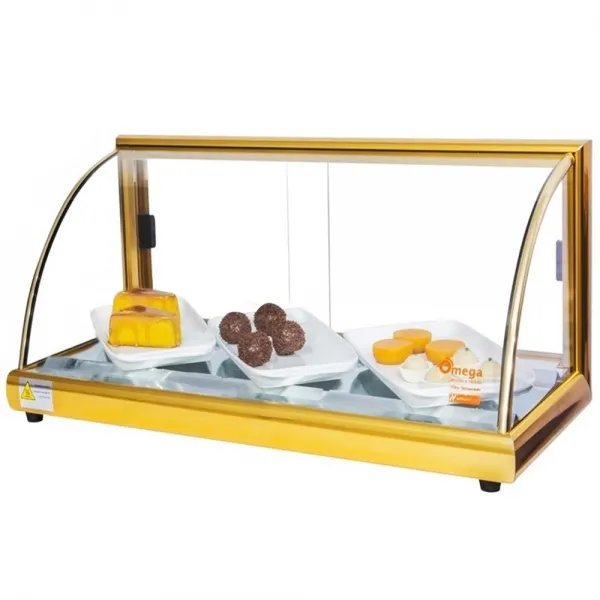 A-VF62 - Vitrine fria Alfa 62cm Dourada c...