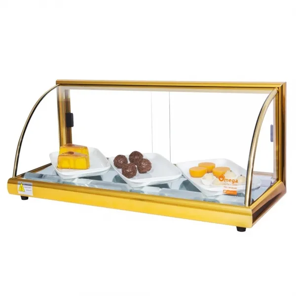 A-VF77 - Vitrine fria Alfa 77cm Dourada c...