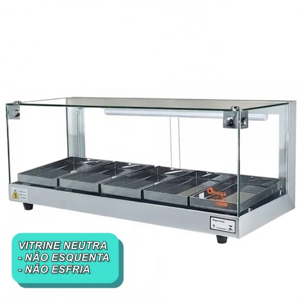 B-VN77 - Vitrine Neutra Beta 77cm Prata -...