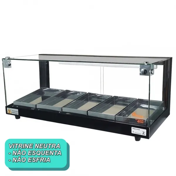 B-VN77 - Vitrine Neutra Beta 77cm Preta -...