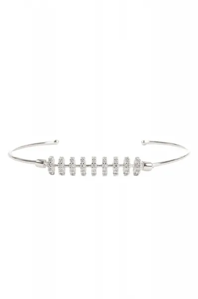 Bracelete Cravejado com Banho em Ródio B ...