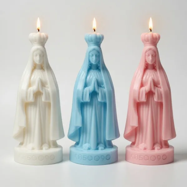 Vela Nossa Senhora 9cm Lembrancinha Batiz...