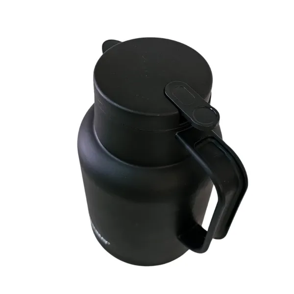 Garrafa Térmica 1L Preta Ampola Vidro  Qu...