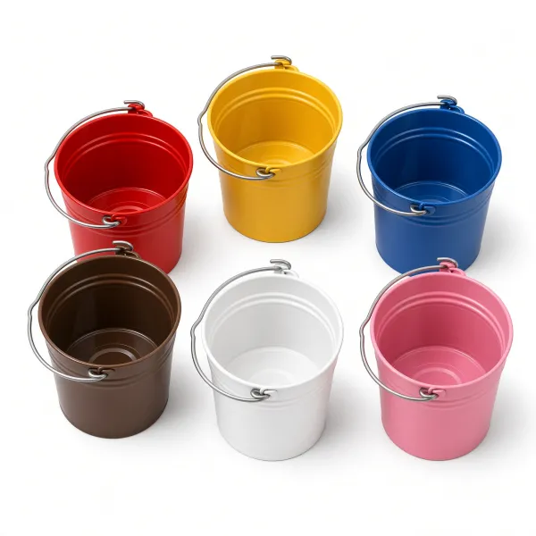 Mini Balde Galvanizado Colorido 3 Litros ...