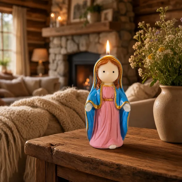 Vela Nossa Senhora Infantil Artesanal com...