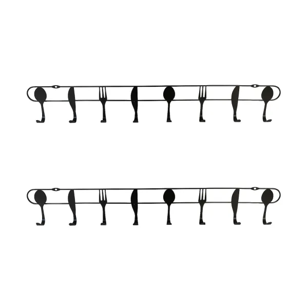 Kit 2 Suportes Aramado Gourmet 47cm Preto...