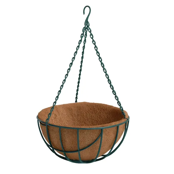 Vaso Cuia Suspenso de Fibra Coco 40cm com...