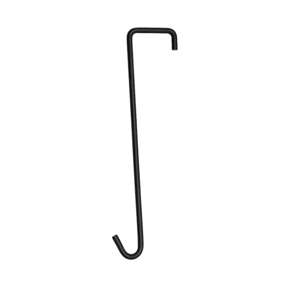 Kit 10 Ganchos de Ferro 30cm Preto para P...