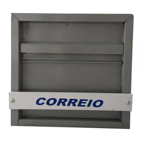 Caixa para Cartas Horizontal Cinza em Aço...
