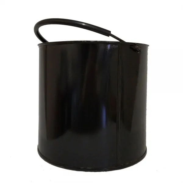 Balde de Obra 12 Litros Preto em Aço para...