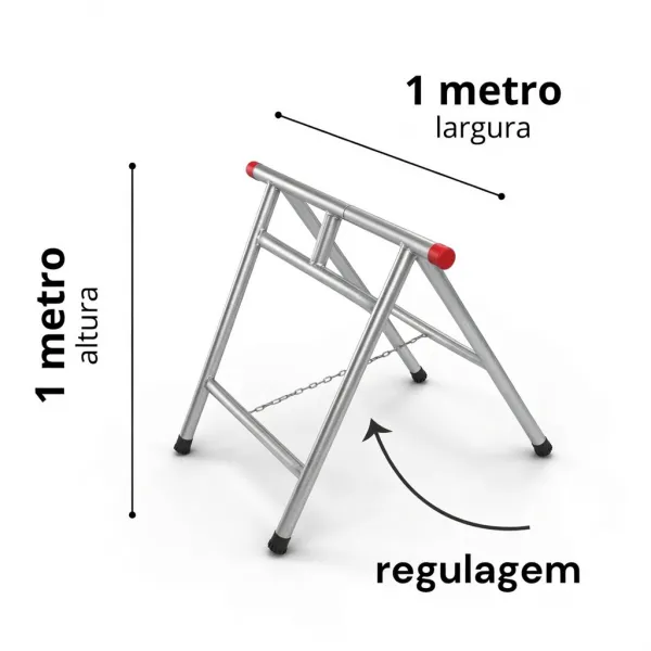 Kit 3 Cavaletes Reforçados Dobráveis 1x1 ...