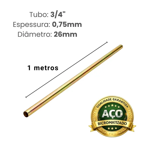 Tubo Galvanizado para Antena TV 3/4" com ...